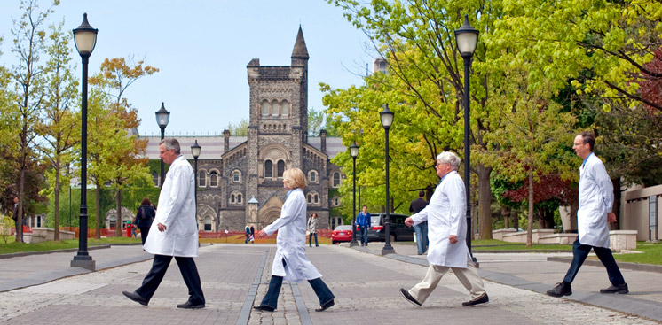 Prof crossing the road